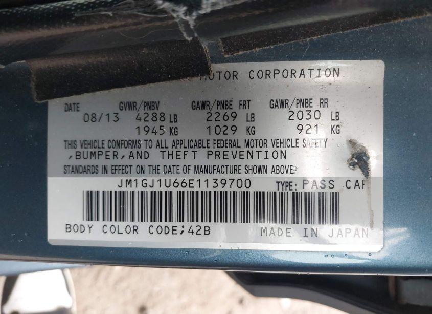 Photo 9 of 2014 Mazda Mazda6 I SPORT (VIN JM1GJ1U66E1139700)