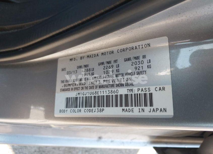 Photo 8 of 2014 Mazda Mazda6 I SPORT (VIN JM1GJ1U68E1113860)