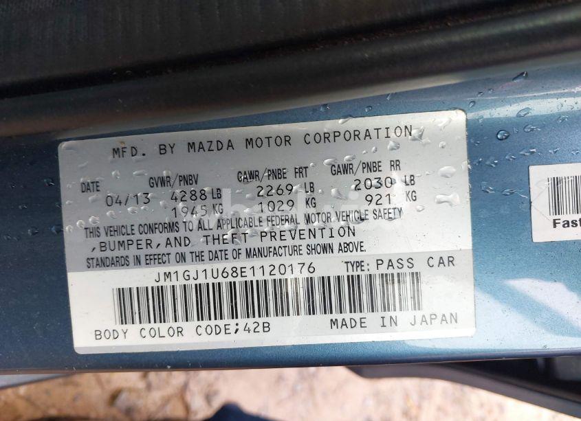 Photo 9 of 2014 Mazda Mazda6 I SPORT (VIN JM1GJ1U68E1120176)