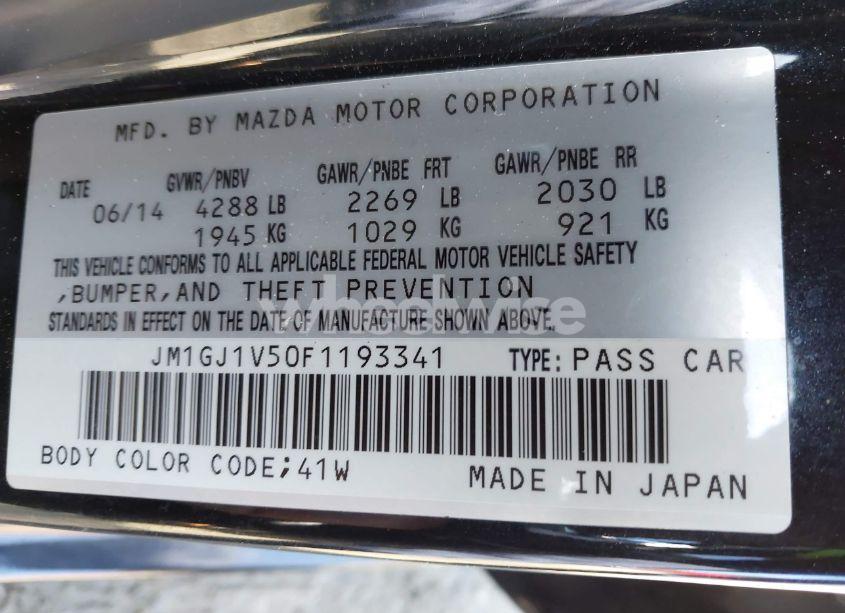 Photo 9 of 2015 Mazda Mazda6 I TOURING (VIN JM1GJ1V50F1193341)