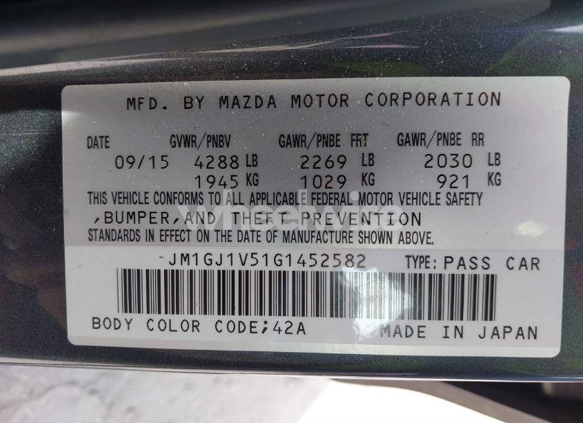 Photo 9 of 2016 Mazda Mazda6 I TOURING (VIN JM1GJ1V51G1452582)
