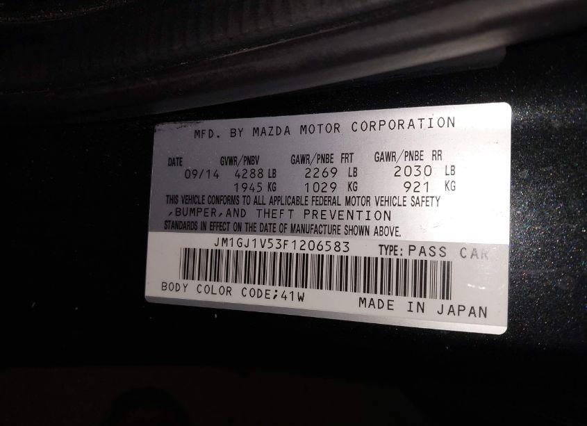 Photo 9 of 2015 Mazda Mazda6 I TOURING (VIN JM1GJ1V53F1206583)