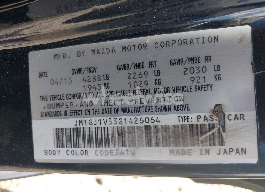 Photo 9 of 2016 Mazda Mazda6 I TOURING (VIN JM1GJ1V53G1426064)