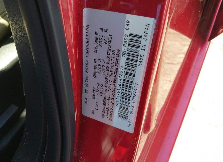 Photo 9 of 2016 Mazda Mazda6 I TOURING (VIN JM1GJ1V53G1428574)