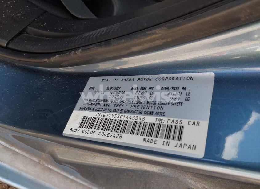 Photo 9 of 2016 Mazda Mazda6 I TOURING (VIN JM1GJ1V53G1443348)