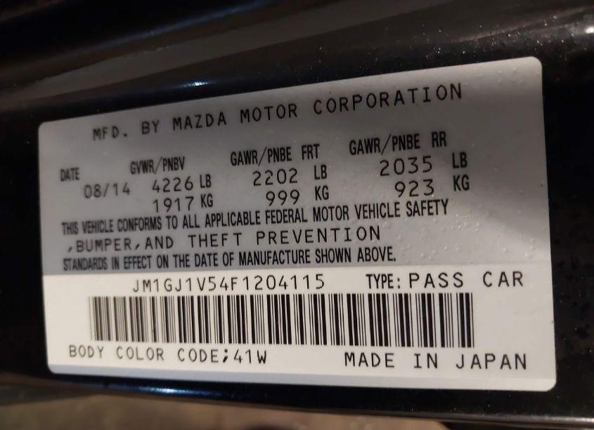 Photo 9 of 2015 Mazda Mazda6 I TOURING (VIN JM1GJ1V54F1204115)