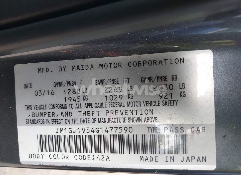 Photo 9 of 2016 Mazda Mazda6 I TOURING (VIN JM1GJ1V54G1477590)