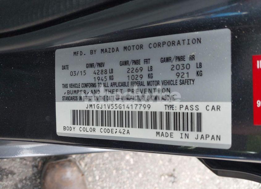 Photo 9 of 2016 Mazda Mazda6 I TOURING (VIN JM1GJ1V55G1417799)