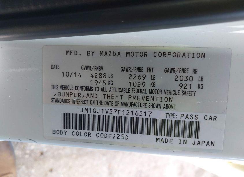 Photo 9 of 2015 Mazda Mazda6 I TOURING (VIN JM1GJ1V57F1216517)