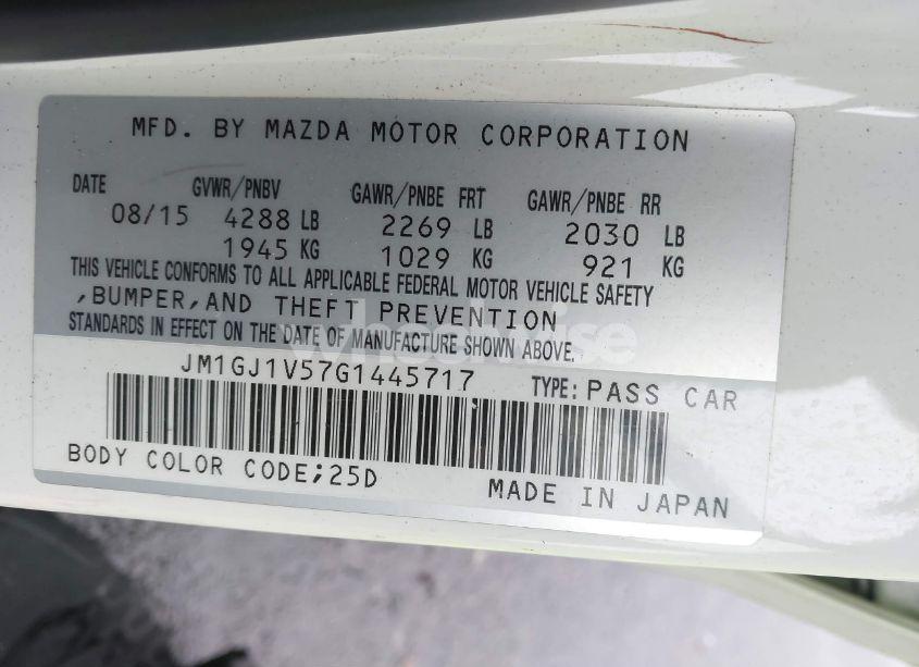 Photo 9 of 2016 Mazda Mazda6 I TOURING (VIN JM1GJ1V57G1445717)