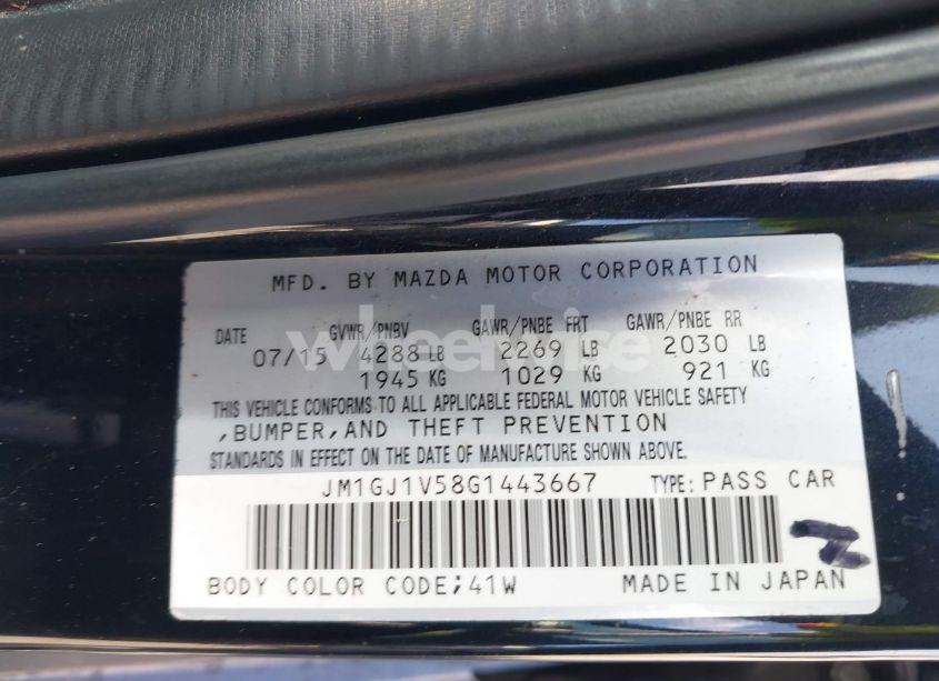 Photo 9 of 2016 Mazda Mazda6 I TOURING (VIN JM1GJ1V58G1443667)