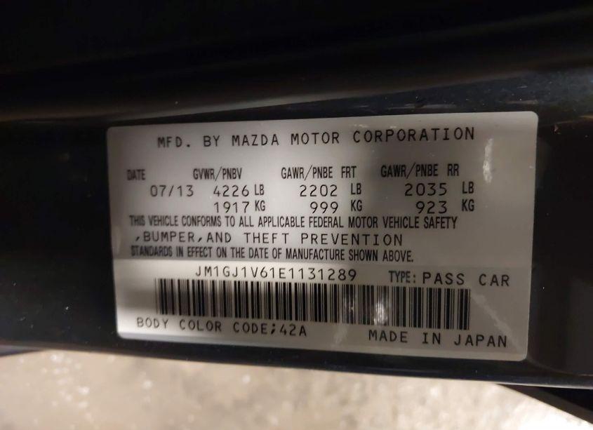 Photo 9 of 2014 Mazda Mazda6 I TOURING (VIN JM1GJ1V61E1131289)