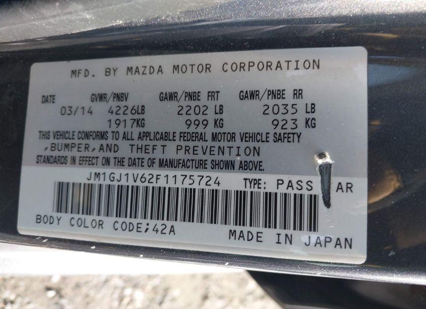 Photo 9 of 2015 Mazda Mazda6 I TOURING (VIN JM1GJ1V62F1175724)