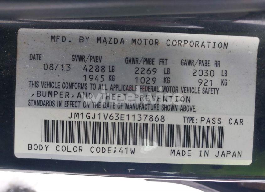 Photo 9 of 2014 Mazda Mazda6 I TOURING (VIN JM1GJ1V63E1137868)