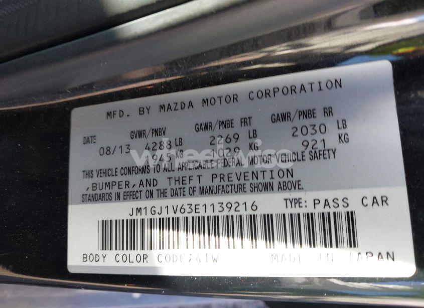 Photo 9 of 2014 Mazda Mazda6 I TOURING (VIN JM1GJ1V63E1139216)