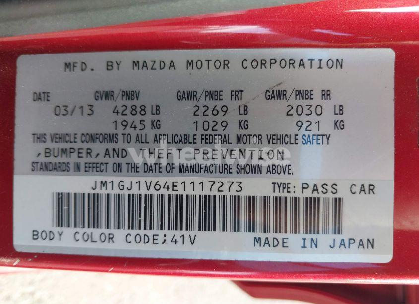 Photo 9 of 2014 Mazda Mazda6 I TOURING (VIN JM1GJ1V64E1117273)