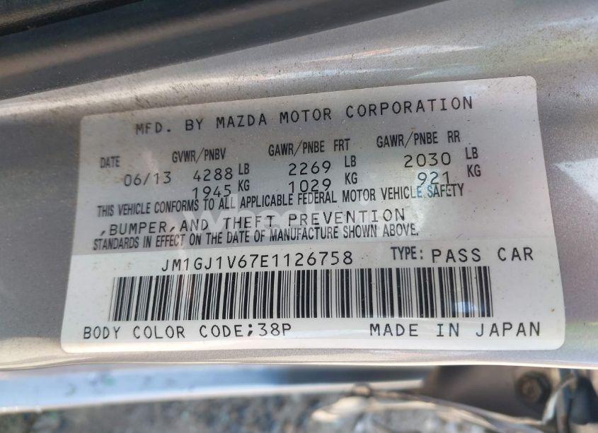 Photo 9 of 2014 Mazda Mazda6 I TOURING (VIN JM1GJ1V67E1126758)
