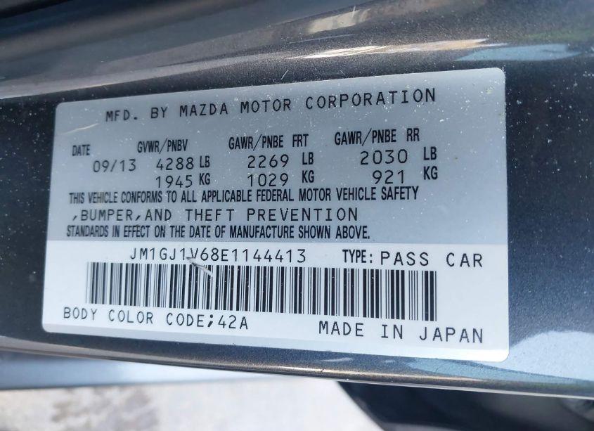 Photo 9 of 2014 Mazda Mazda6 I TOURING (VIN JM1GJ1V68E1144413)