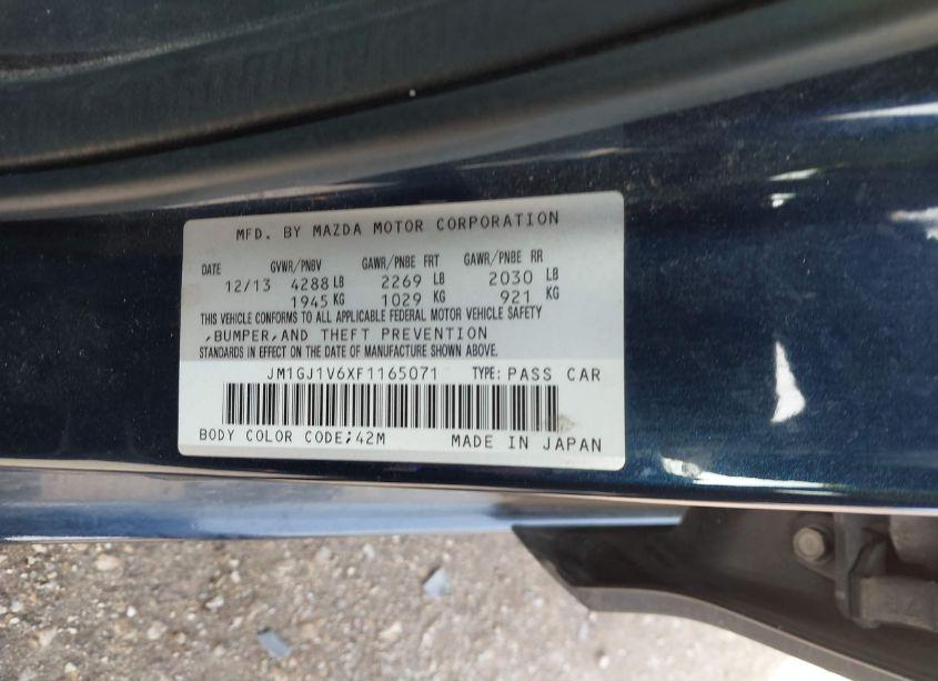 Photo 9 of 2015 Mazda Mazda6 I TOURING (VIN JM1GJ1V6XF1165071)