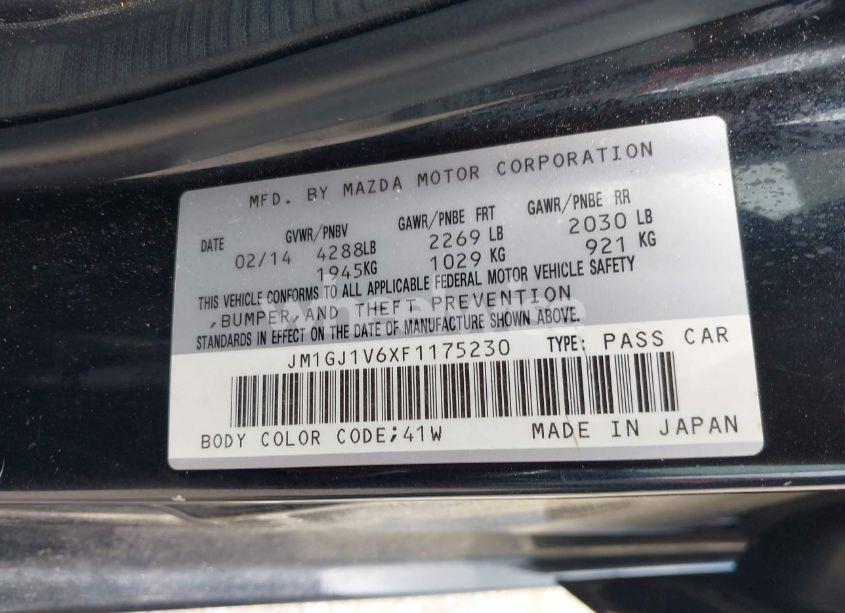 Photo 9 of 2015 Mazda Mazda6 I TOURING (VIN JM1GJ1V6XF1175230)