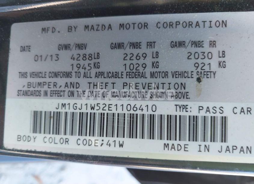 Photo 9 of 2014 Mazda Mazda6 I GRAND TOURING (VIN JM1GJ1W52E1106410)