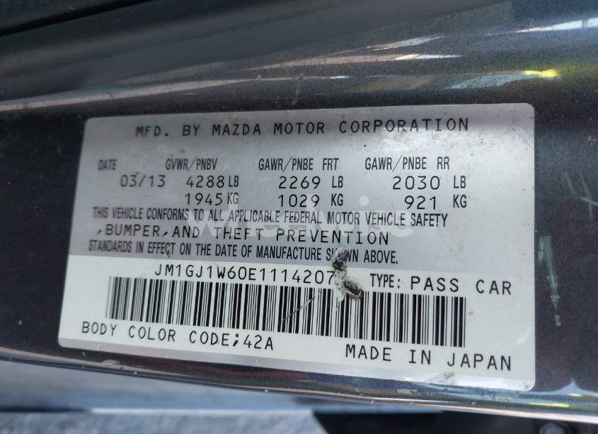 Photo 9 of 2014 Mazda Mazda6 I GRAND TOURING (VIN JM1GJ1W60E1114207)