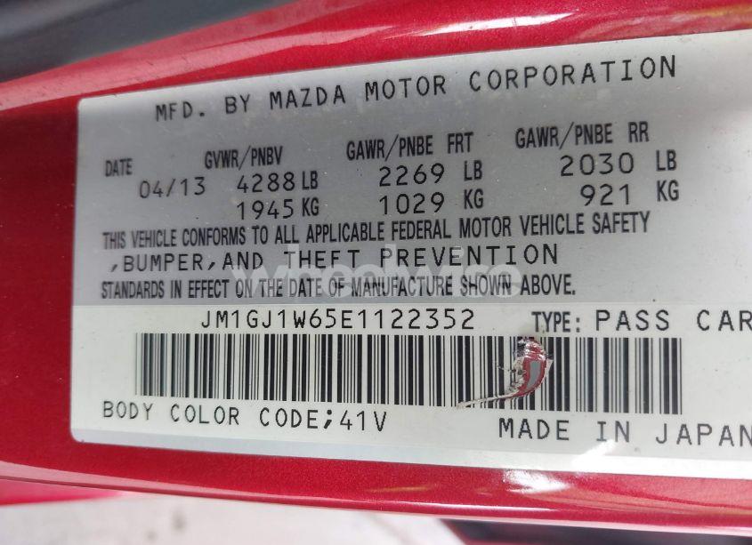 Photo 9 of 2014 Mazda Mazda6 I GRAND TOURING (VIN JM1GJ1W65E1122352)