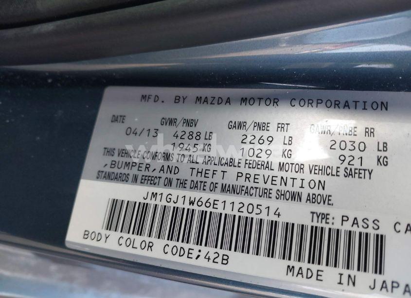 Photo 9 of 2014 Mazda Mazda6 I GRAND TOURING (VIN JM1GJ1W66E1120514)