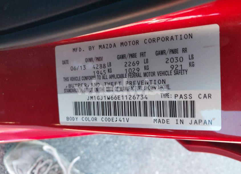 Photo 9 of 2014 Mazda Mazda6 I GRAND TOURING (VIN JM1GJ1W66E1126734)