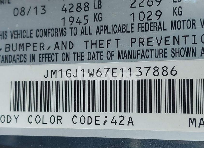 Photo 9 of 2014 Mazda Mazda6 I GRAND TOURING (VIN JM1GJ1W67E1137886)