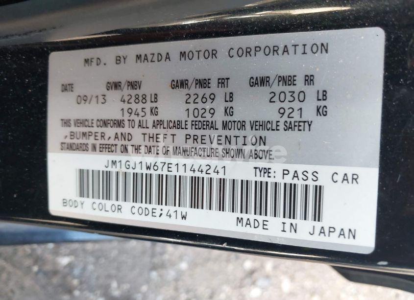 Photo 9 of 2014 Mazda Mazda6 I GRAND TOURING (VIN JM1GJ1W67E1144241)