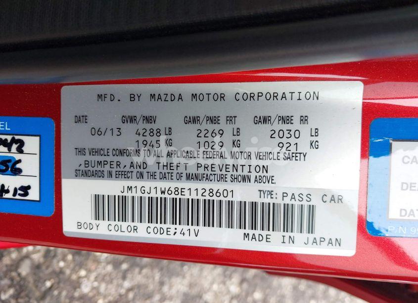 Photo 9 of 2014 Mazda Mazda6 I GRAND TOURING (VIN JM1GJ1W68E1128601)