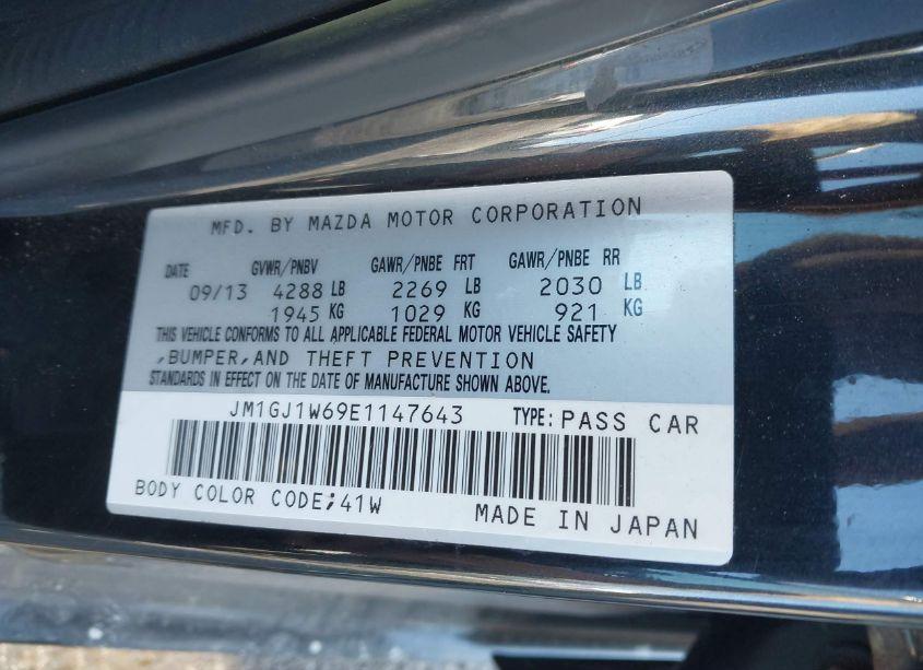 Photo 9 of 2014 Mazda Mazda6 I GRAND TOURING (VIN JM1GJ1W69E1147643)