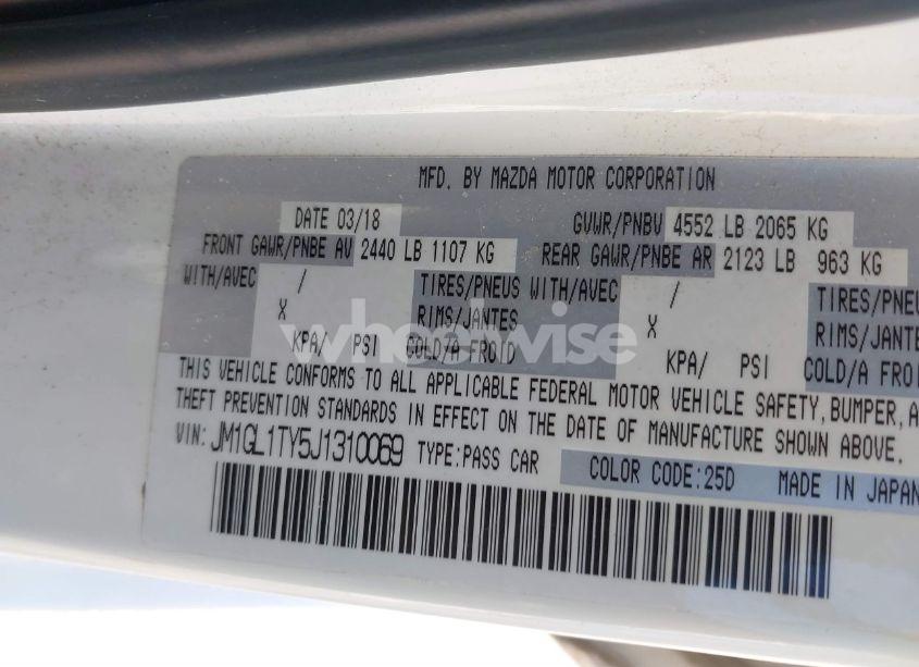 Photo 9 of 2018 Mazda Mazda6 GRAND TOURING (VIN JM1GL1TY5J1310069)