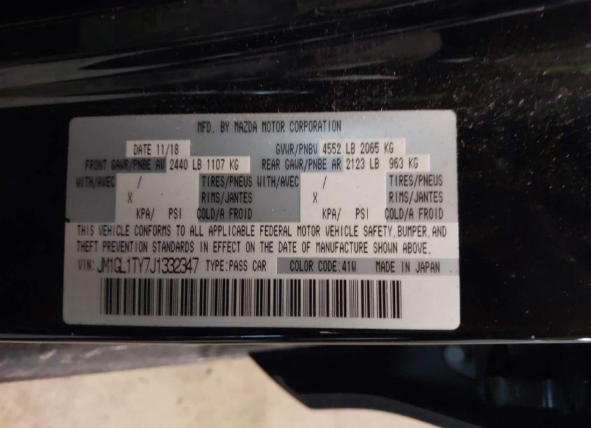 Photo 9 of 2018 Mazda Mazda6 GRAND TOURING (VIN JM1GL1TY7J1332347)