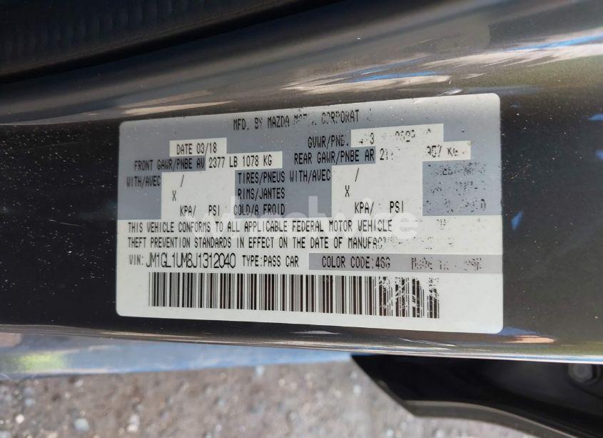 Photo 9 of 2018 Mazda Mazda6 SPORT (VIN JM1GL1UM8J1312040)