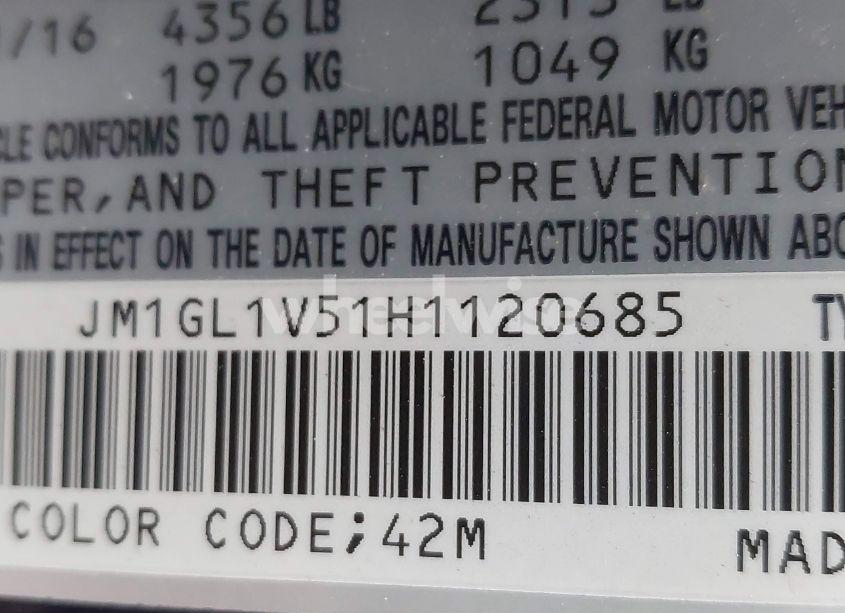 Photo 9 of 2017 Mazda Mazda6 TOURING (VIN JM1GL1V51H1120685)