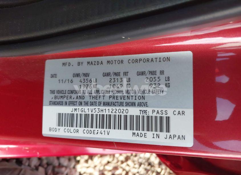 Photo 9 of 2017 Mazda Mazda6 TOURING (VIN JM1GL1V53H1122020)