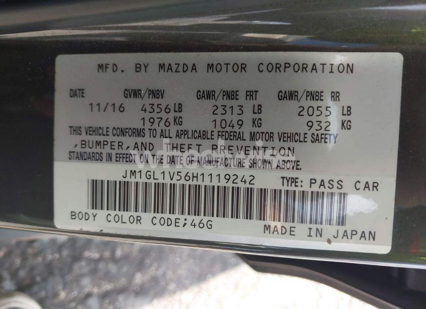 Photo 9 of 2017 Mazda Mazda6 TOURING (VIN JM1GL1V56H1119242)