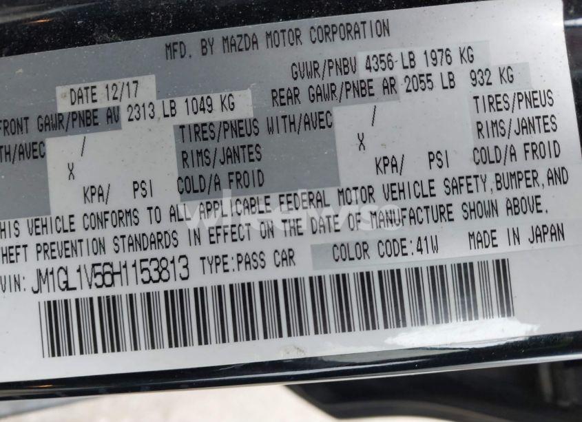 Photo 9 of 2017 Mazda Mazda6 TOURING (VIN JM1GL1V56H1153813)