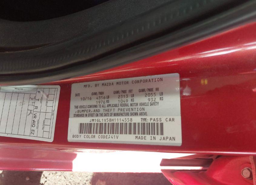 Photo 9 of 2017 Mazda Mazda6 TOURING (VIN JM1GL1V58H1114558)