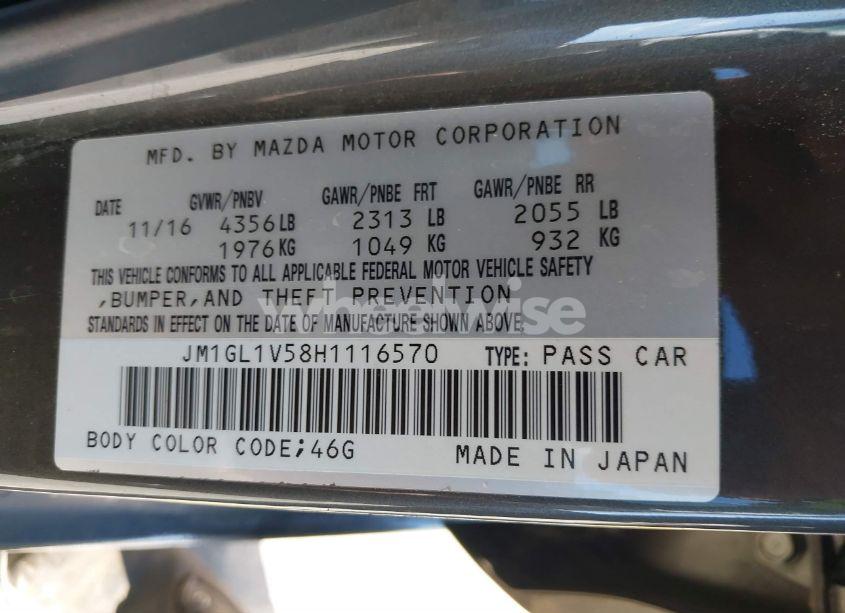 Photo 9 of 2017 Mazda Mazda6 TOURING (VIN JM1GL1V58H1116570)