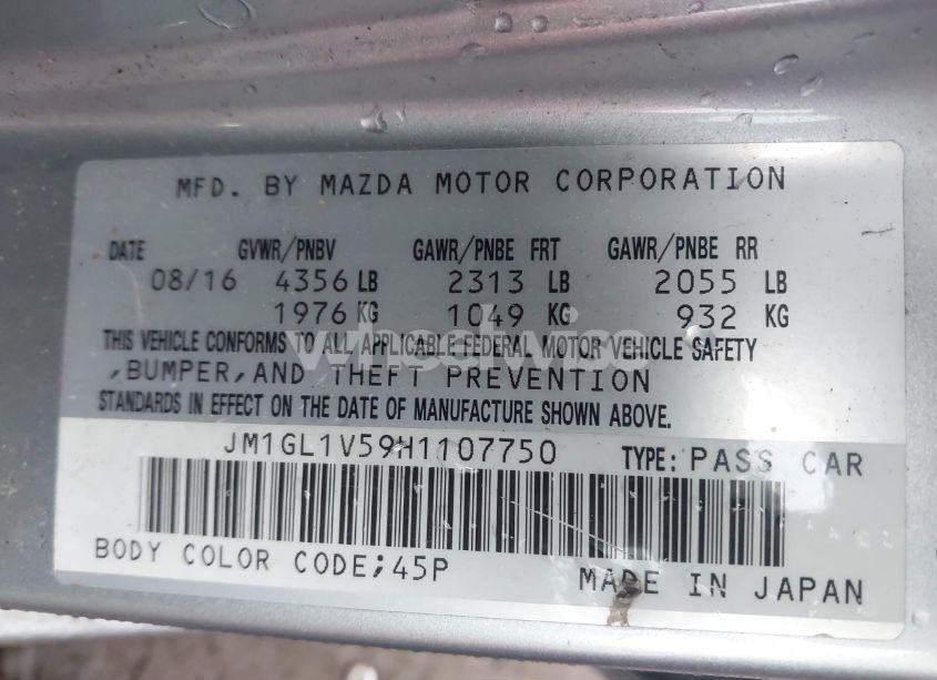 Photo 9 of 2017 Mazda Mazda6 TOURING (VIN JM1GL1V59H1107750)