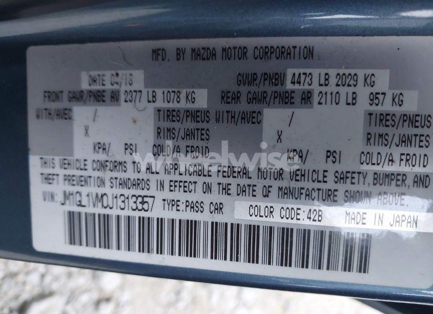 Photo 9 of 2018 Mazda Mazda6 TOURING (VIN JM1GL1VM0J1313357)