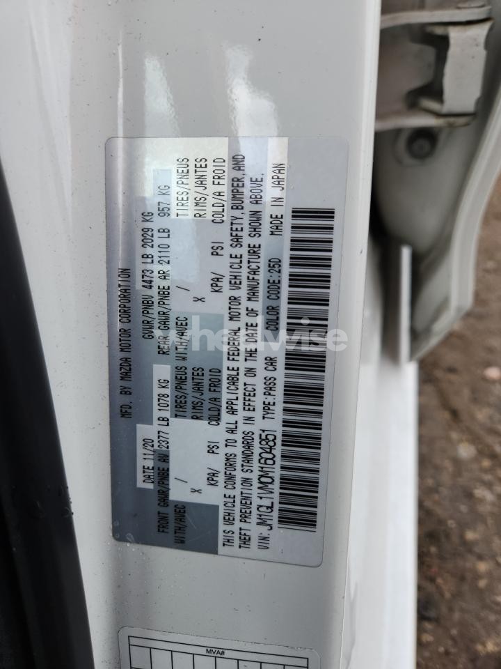 Photo 12 of 2021 MAZDA 6 TOURING (VIN JM1GL1VM0M1604851)