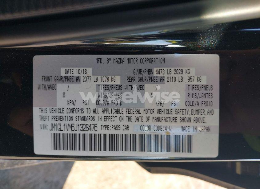 Photo 9 of 2018 Mazda Mazda6 TOURING (VIN JM1GL1VM6J1328476)