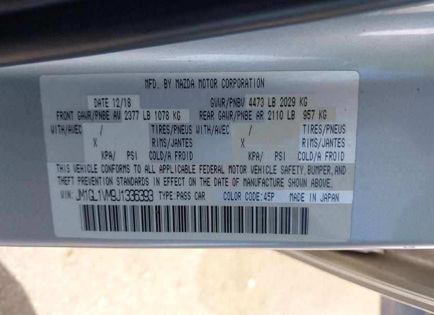 Photo 9 of 2018 Mazda Mazda6 TOURING (VIN JM1GL1VM9J1336393)