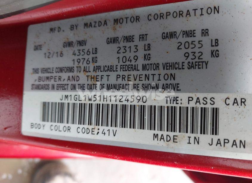 Photo 9 of 2017 Mazda Mazda6 GRAND TOURING (VIN JM1GL1W51H1124590)