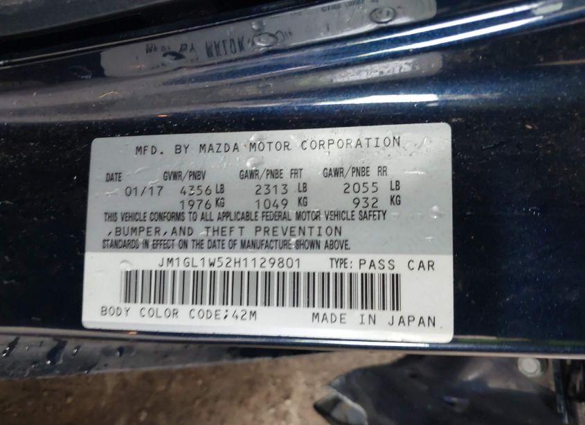 Photo 9 of 2017 Mazda Mazda6 GRAND TOURING (VIN JM1GL1W52H1129801)