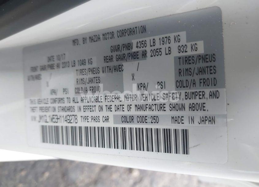 Photo 9 of 2017 Mazda Mazda6 GRAND TOURING (VIN JM1GL1W53H1149278)